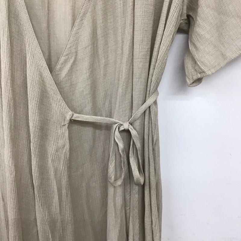 ニコアンド niko and... ワンピース ロングスカート 楊柳カシュクール＆羽織ワンピース タグ付き M 無地 ベージュ / ベージュ / beige レディース USED 古着 中古 10155491