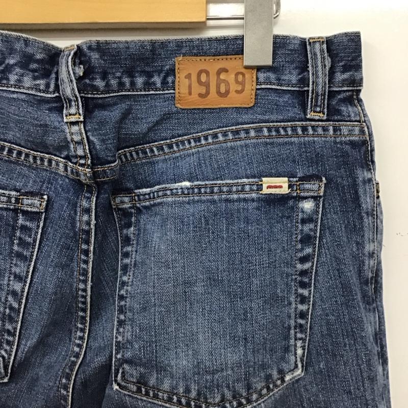 ギャップ GAP パンツ デニム、ジーンズ デニムパンツ スリムパンツ カジュアルパンツ 31インチ ロゴ、文字 インディゴ / インディゴ / Indigo メンズ USED 古着 中古 10155493