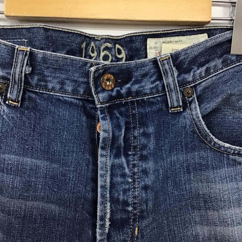ギャップ GAP パンツ デニム、ジーンズ デニムパンツ スリムパンツ カジュアルパンツ 31インチ ロゴ、文字 インディゴ / インディゴ / Indigo メンズ USED 古着 中古 10155493
