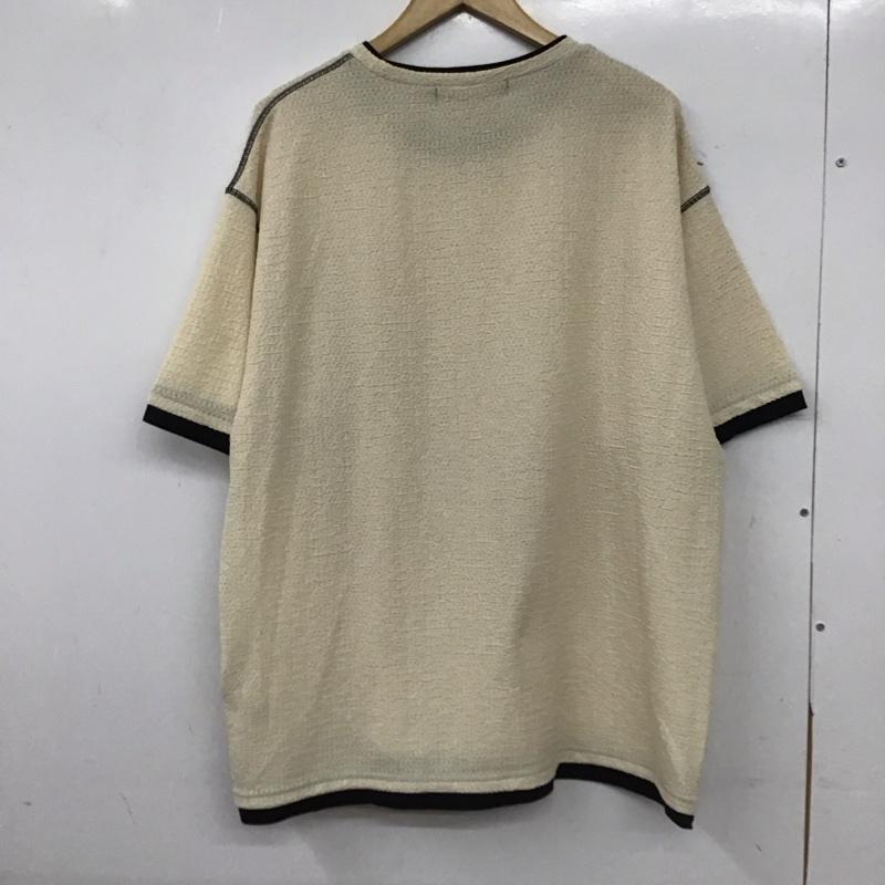 ナノユニバース nano・universe カットソー 半袖 半袖カットソー 無地Tシャツ クルーネックカットソー M  アイボリー / アイボリー / メンズ USED 古着 中古 10155499