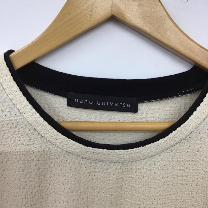 ナノユニバース nano・universe カットソー 半袖 半袖カットソー 無地Tシャツ クルーネックカットソー M  アイボリー / アイボリー / メンズ USED 古着 中古 10155499