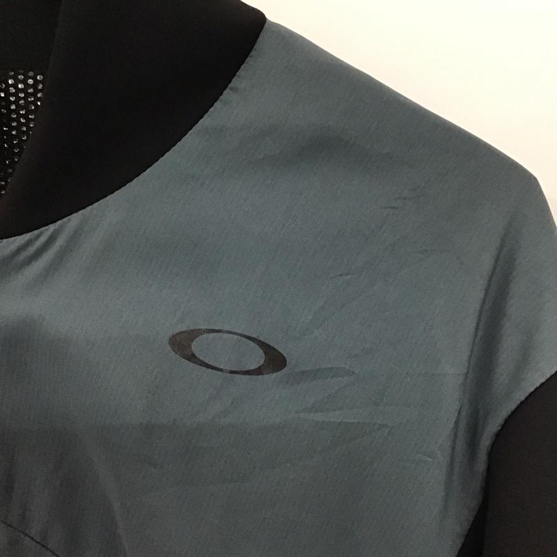 オークリー OAKLEY ジャケット、上着 ジャンパー、ブルゾン ジップアップジャケット アウター ノーカラージャケット XL ロゴ、文字 黒 / ブラック / black メンズ USED 古着 中古 10155503