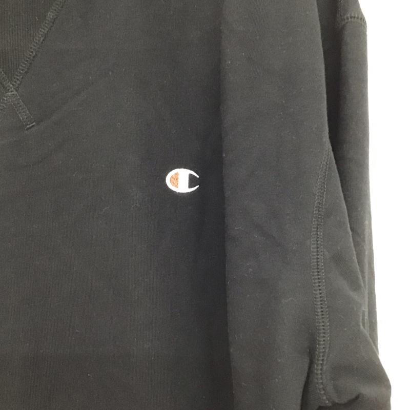 チャンピオン Champion トレーナー 長袖 c3-ls050 長袖トレーナー スウェット XXL ロゴ、文字 黒 / ブラック / black メンズ USED 古着 中古 10155504
