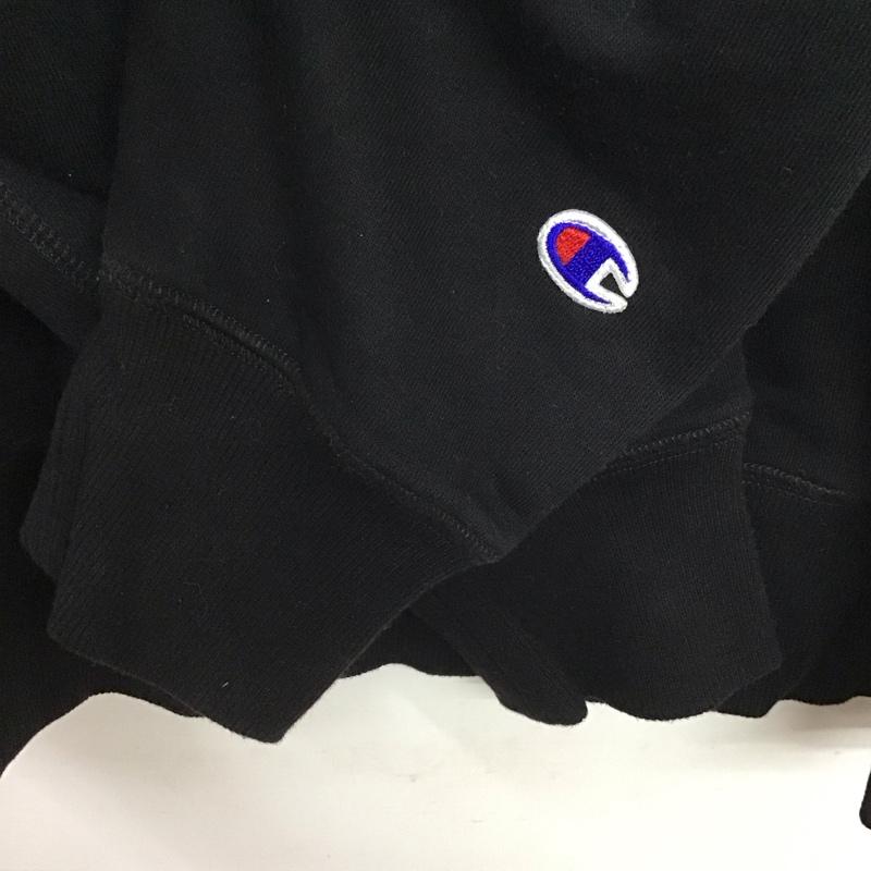 チャンピオン Champion トレーナー 長袖 c3-ls050 長袖トレーナー スウェット XXL ロゴ、文字 黒 / ブラック / black メンズ USED 古着 中古 10155504