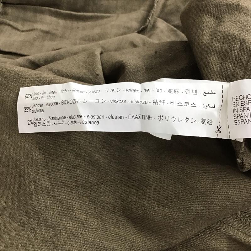 ザラ ZARA ワンピース ロングスカート 2166 639 742 ノースリーブ ギャザー リネン混 XS 無地 ベージュ / ベージュ / beige レディース USED 古着 中古 10155509