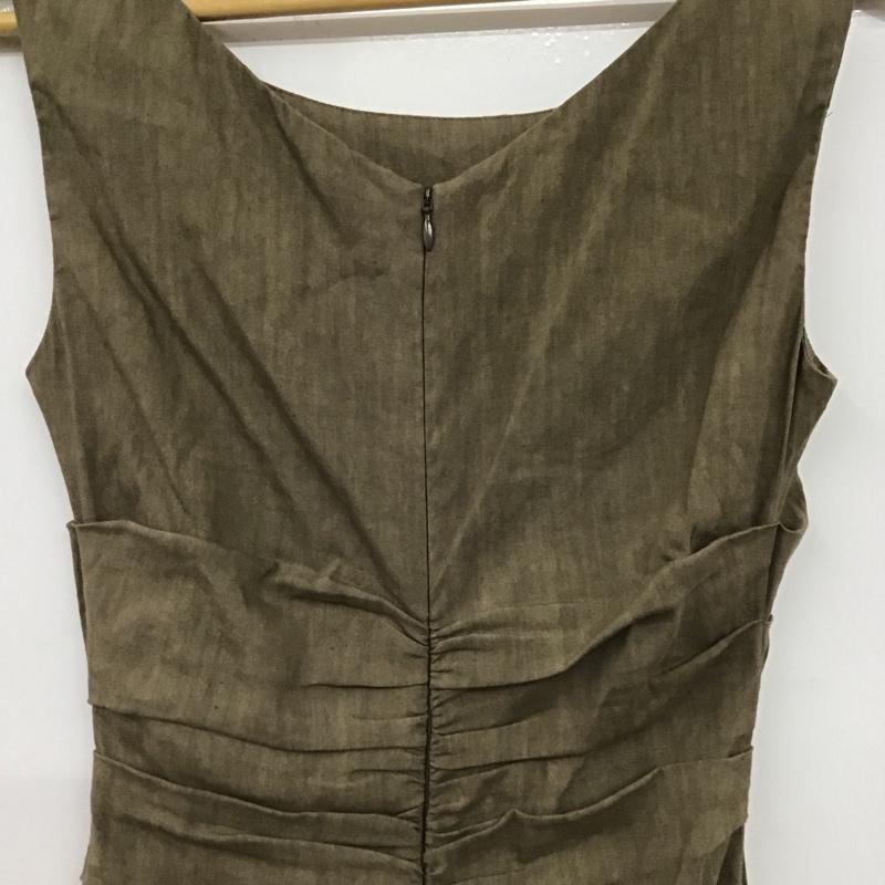 ザラ ZARA ワンピース ロングスカート 2166 639 742 ノースリーブ ギャザー リネン混 XS 無地 ベージュ / ベージュ / beige レディース USED 古着 中古 10155509