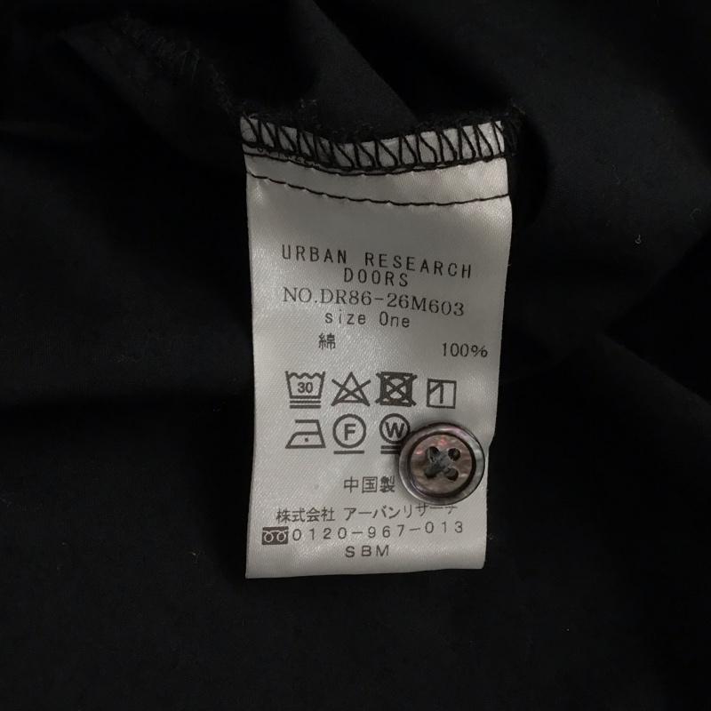 アーバンリサーチドアーズ URBAN RESEARCH DOORS シャツワンピース 長袖 DR86-26M603 ロング丈 ONE SIZE 無地 黒 / ブラック / black レディース USED 古着 中古 10155512