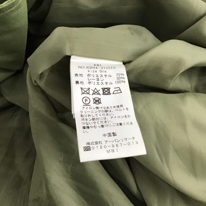 ケービーエフ KBF コート トレンチコート KB94-27J010 BIGカラートレンチコート ONE SIZE 無地 カーキ / カーキ / khaki レディース USED 古着 中古 10155515