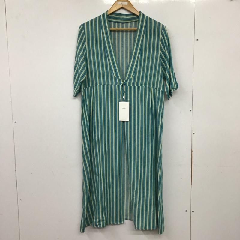 アズールバイマウジー AZUL BY MOUSSY ワンピース ロングスカート 250BAZ30-155E ガウン 半袖 五分袖 S ストライプ マルチカラー / マルチカラー / multicolor レディース USED 古着 中古 10155516