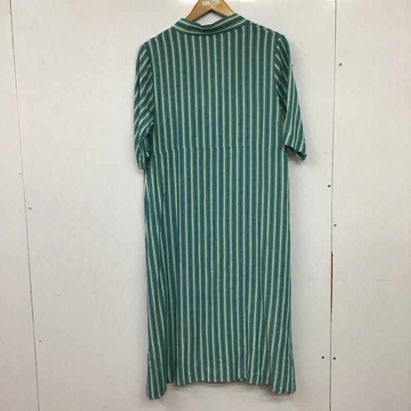 アズールバイマウジー AZUL BY MOUSSY ワンピース ロングスカート 250BAZ30-155E ガウン 半袖 五分袖 S ストライプ マルチカラー / マルチカラー / multicolor レディース USED 古着 中古 10155516