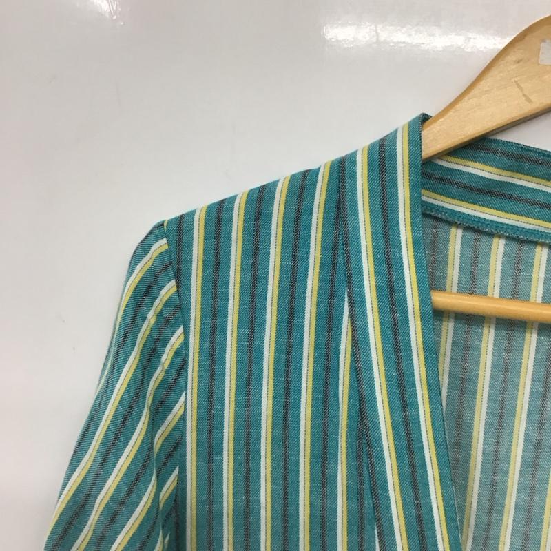 アズールバイマウジー AZUL BY MOUSSY ワンピース ロングスカート 250BAZ30-155E ガウン 半袖 五分袖 S ストライプ マルチカラー / マルチカラー / multicolor レディース USED 古着 中古 10155516