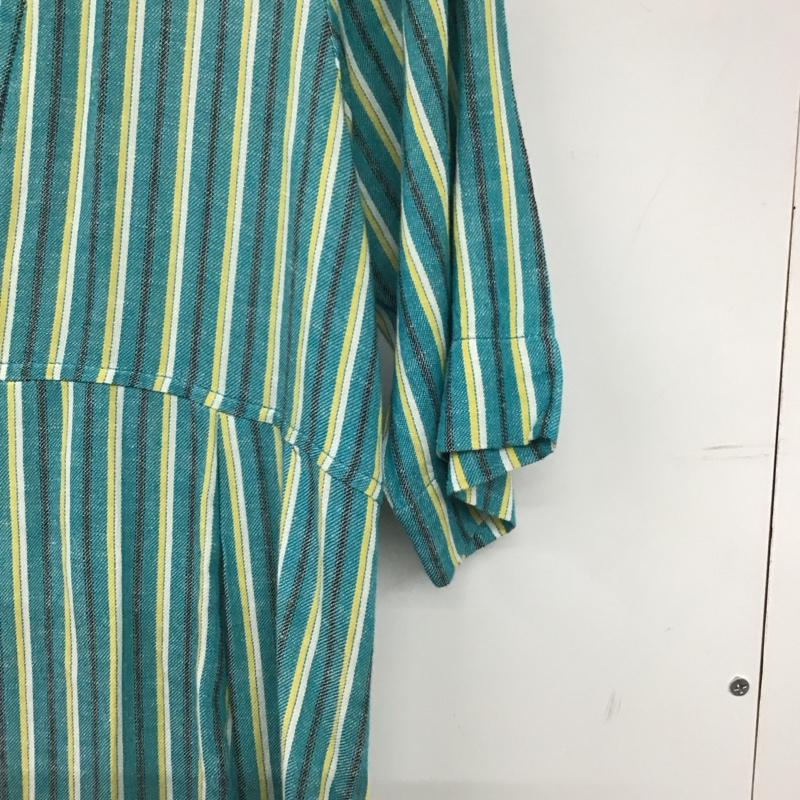 アズールバイマウジー AZUL BY MOUSSY ワンピース ロングスカート 250BAZ30-155E ガウン 半袖 五分袖 S ストライプ マルチカラー / マルチカラー / multicolor レディース USED 古着 中古 10155516