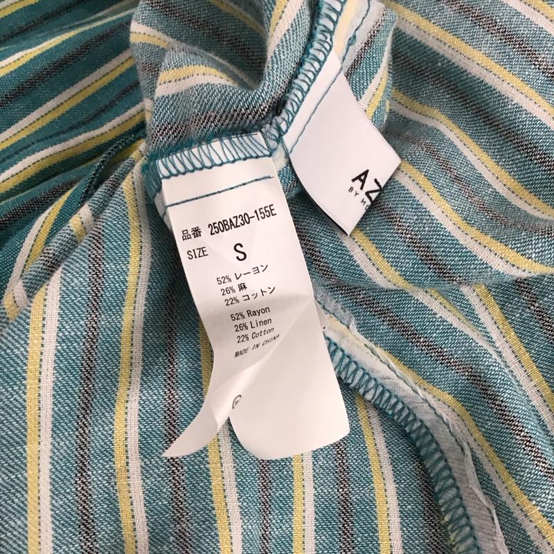 アズールバイマウジー AZUL BY MOUSSY ワンピース ロングスカート 250BAZ30-155E ガウン 半袖 五分袖 S ストライプ マルチカラー / マルチカラー / multicolor レディース USED 古着 中古 10155516