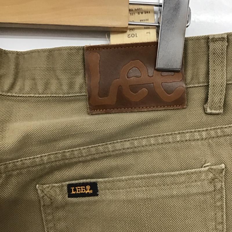 リー Lee パンツ デニム、ジーンズ デニムパンツ スリムパンツ カジュアルパンツ 32インチ ロゴ、文字 ベージュ / ベージュ / beige メンズ USED 古着 中古 10155517