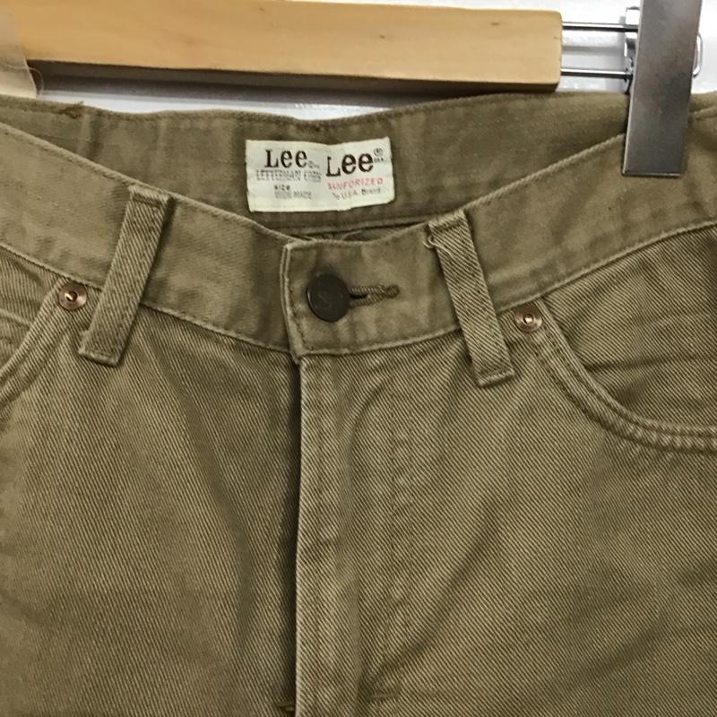 リー Lee パンツ デニム、ジーンズ デニムパンツ スリムパンツ カジュアルパンツ 32インチ ロゴ、文字 ベージュ / ベージュ / beige メンズ USED 古着 中古 10155517