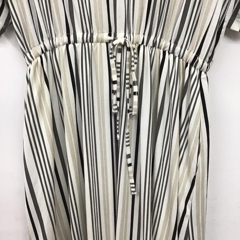 アズールバイマウジー AZUL BY MOUSSY ワンピース ロングスカート 250DSS83-119D GLOSSY COOL BLOUSING ONEPIECE 半袖 M ストライプ マルチカラー / マルチカラー / multicolor レディース USED 古着 中古 10155523