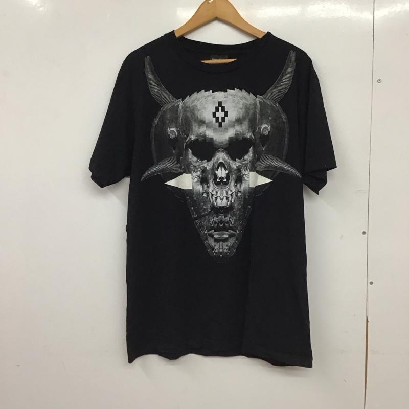 マルセロ・バーロン MARCELO BURLON Tシャツ 半袖 半袖カットソー プリントTシャツ クルーネックカットソー L ロゴ、文字 黒 / ブラック / black メンズ USED 古着 中古 10155526