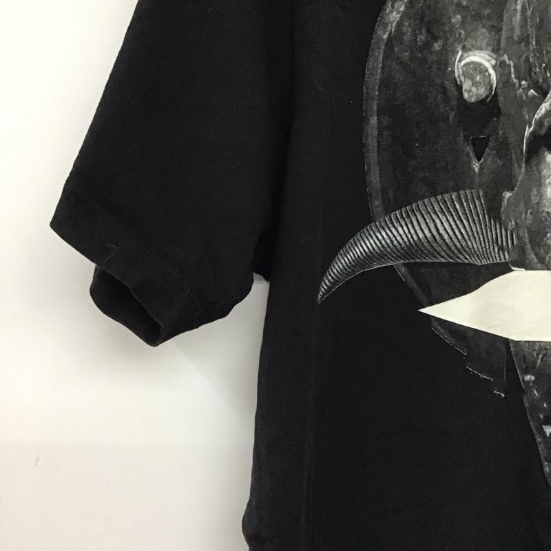 マルセロ・バーロン MARCELO BURLON Tシャツ 半袖 半袖カットソー プリントTシャツ クルーネックカットソー L ロゴ、文字 黒 / ブラック / black メンズ USED 古着 中古 10155526