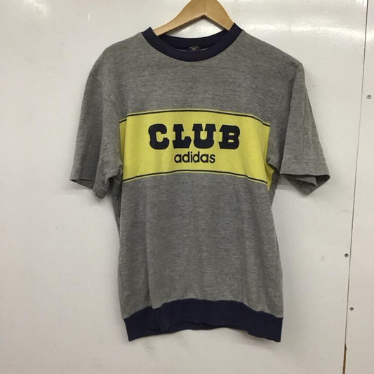 アディダス adidas Tシャツ 半袖 半袖カットソー プリントTシャツ クルーネックカットソー clubadidas M ロゴ、文字 灰 / グレー / gray メンズ USED 古着 中古 10155539