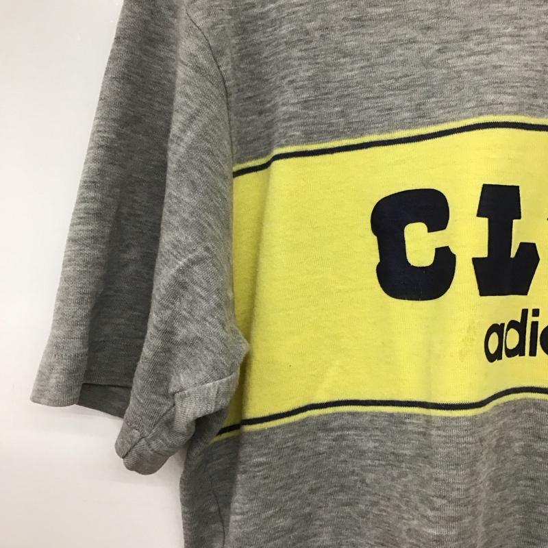 アディダス adidas Tシャツ 半袖 半袖カットソー プリントTシャツ クルーネックカットソー clubadidas M ロゴ、文字 灰 / グレー / gray メンズ USED 古着 中古 10155539