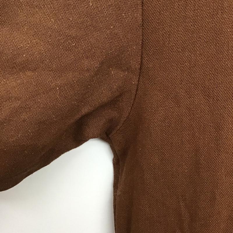 エヘカソポ ehka sopo ワンピース ロングスカート 1106092 半袖 セーラーカラー FREE 刺繍 茶 / ブラウン / brown レディース USED 古着 中古 10155540