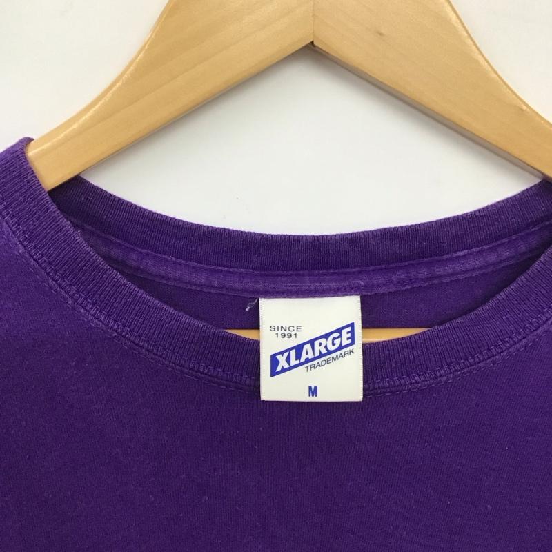 エクストララージ XLARGE Tシャツ 半袖 半袖カットソー プリントTシャツ クルーネックカットソー M ロゴ、文字 紫 / パープル / purple メンズ USED 古着 中古 10155541