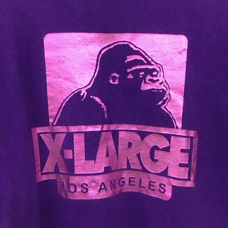 エクストララージ XLARGE Tシャツ 半袖 半袖カットソー プリントTシャツ クルーネックカットソー M ロゴ、文字 紫 / パープル / purple メンズ USED 古着 中古 10155541