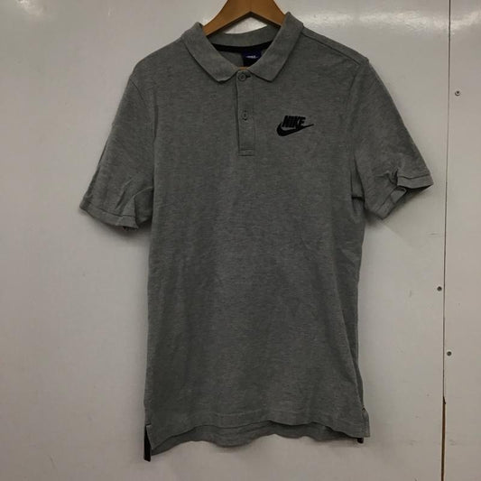 ナイキ NIKE ポロシャツ 半袖 829361-063 ポロシャツ 半袖カットソー M ロゴ、文字 灰 / グレー / gray メンズ USED 古着 中古 10155544