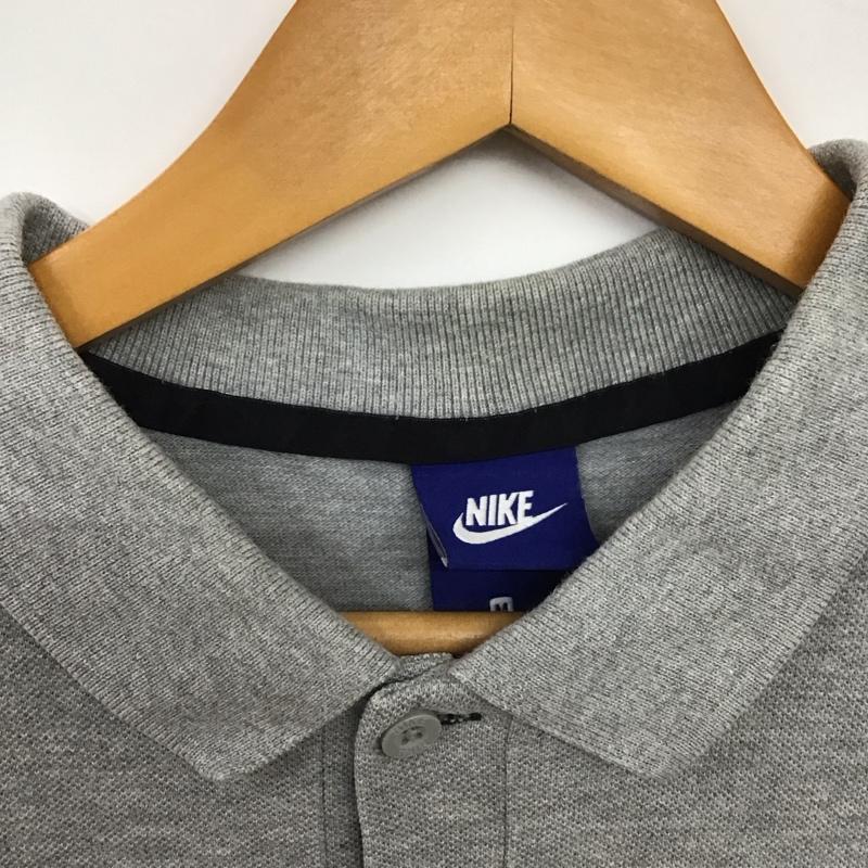 ナイキ NIKE ポロシャツ 半袖 829361-063 ポロシャツ 半袖カットソー M ロゴ、文字 灰 / グレー / gray メンズ USED 古着 中古 10155544
