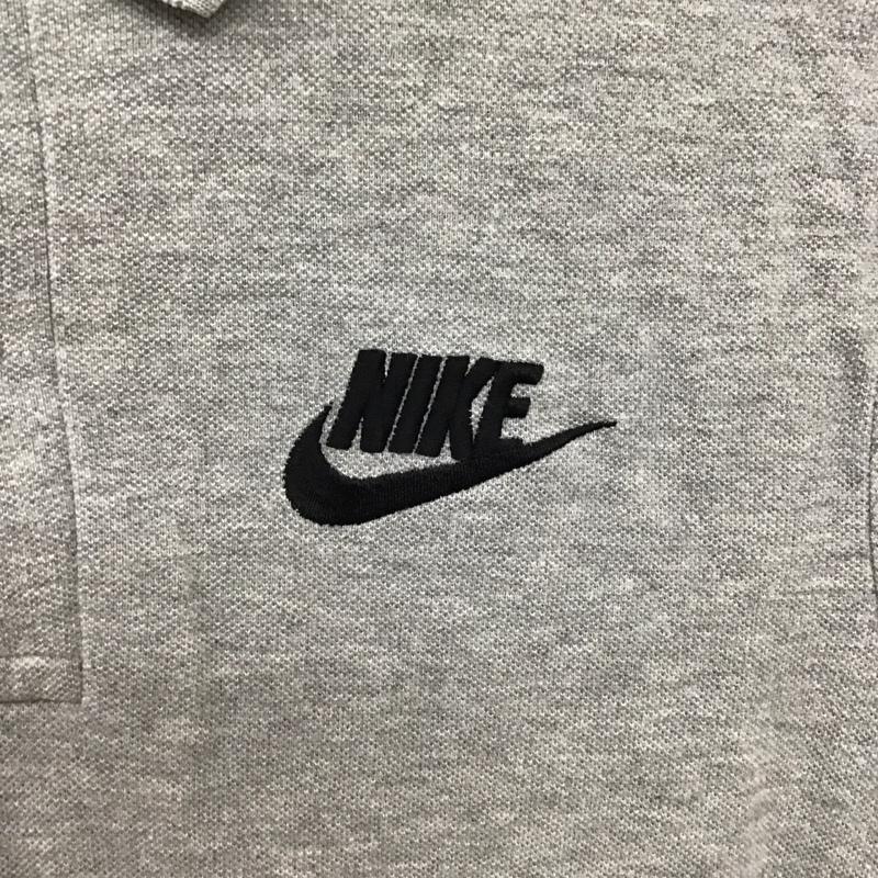 ナイキ NIKE ポロシャツ 半袖 829361-063 ポロシャツ 半袖カットソー M ロゴ、文字 灰 / グレー / gray メンズ USED 古着 中古 10155544