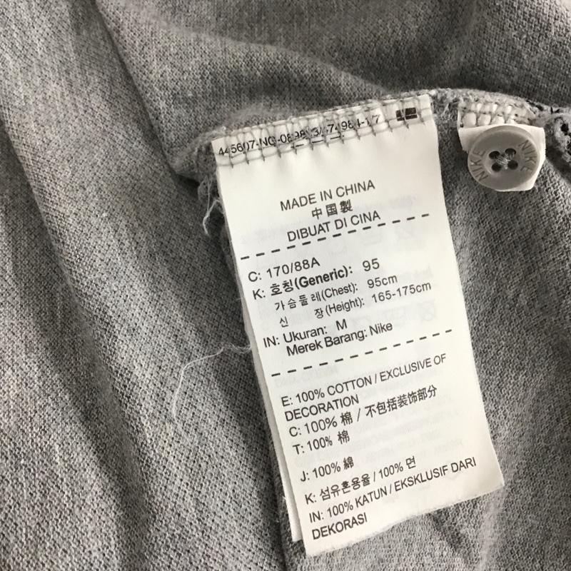 ナイキ NIKE ポロシャツ 半袖 829361-063 ポロシャツ 半袖カットソー M ロゴ、文字 灰 / グレー / gray メンズ USED 古着 中古 10155544