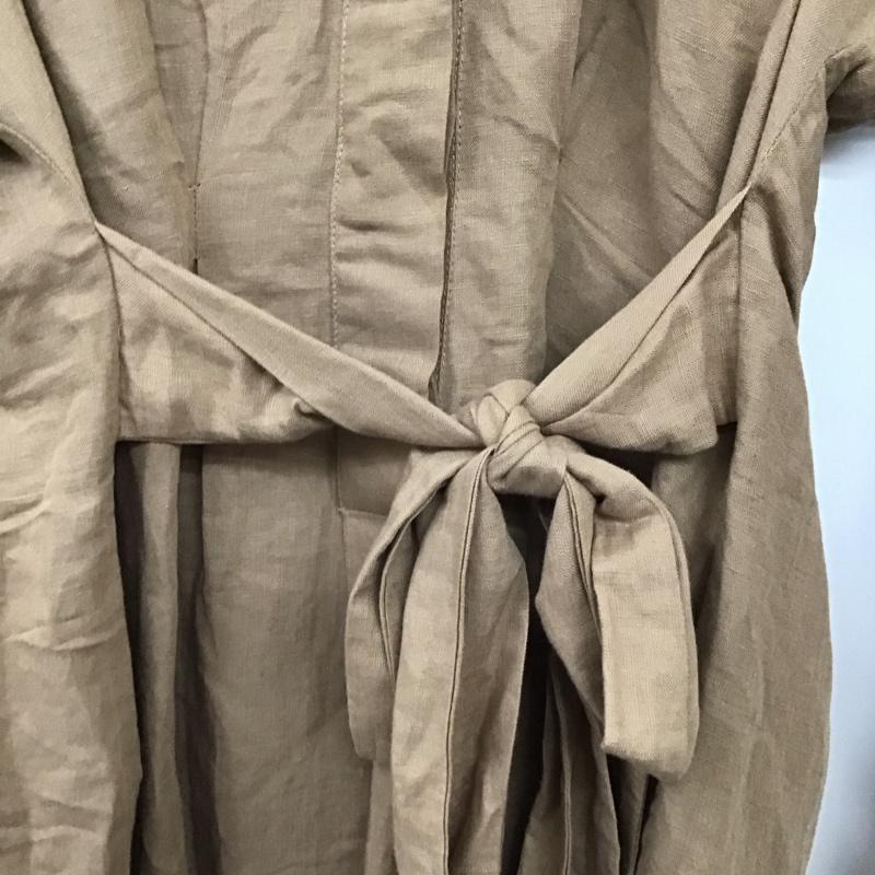 ザラ ZARA ワンピース ロングスカート 2524 776 730 リネンレーヨン スキッパーワンピース 長袖 S 無地 茶 / ブラウン / brown レディース USED 古着 中古 10155545