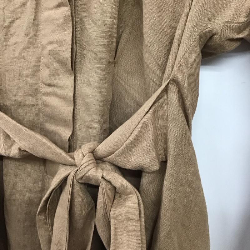 ザラ ZARA ワンピース ロングスカート 2524 776 730 リネンレーヨン スキッパーワンピース 長袖 S 無地 茶 / ブラウン / brown レディース USED 古着 中古 10155545