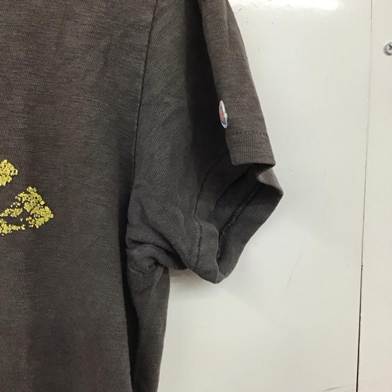 チャンピオン Champion Tシャツ 半袖 半袖カットソー プリントTシャツ クルーネックカットソー L ロゴ、文字 ダークグレー / ダークグレー / メンズ USED 古着 中古 10155546