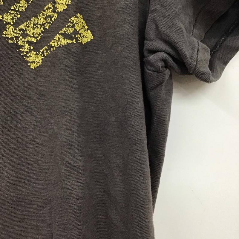チャンピオン Champion Tシャツ 半袖 半袖カットソー プリントTシャツ クルーネックカットソー L ロゴ、文字 ダークグレー / ダークグレー / メンズ USED 古着 中古 10155546
