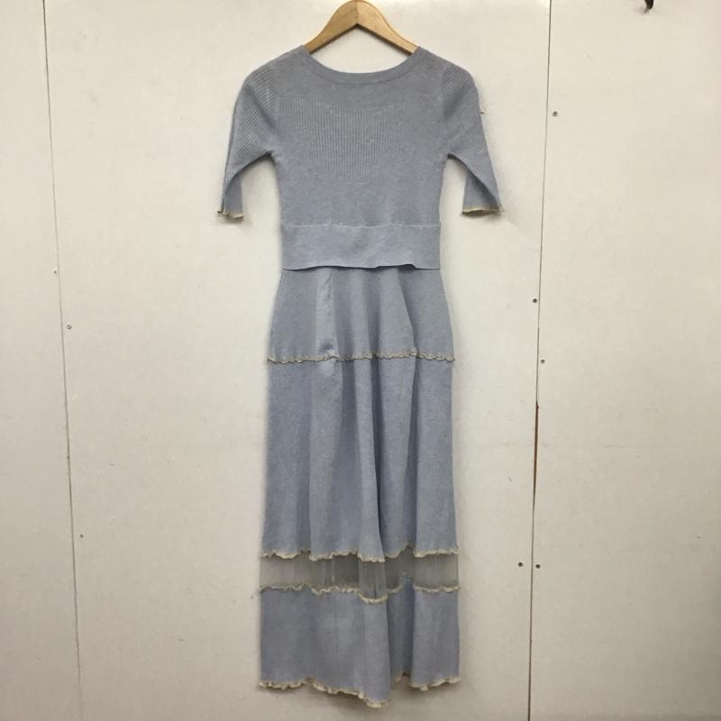 ファーファー FURFUR ワンピース ロングスカート RWN0221110 リブニットワンピース 半袖 メロウ ONE SIZE 無地 水色 / ライトブルー / レディース USED 古着 中古 10155548