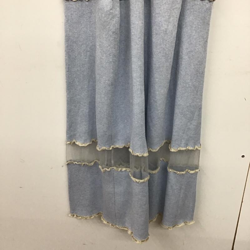 ファーファー FURFUR ワンピース ロングスカート RWN0221110 リブニットワンピース 半袖 メロウ ONE SIZE 無地 水色 / ライトブルー / レディース USED 古着 中古 10155548