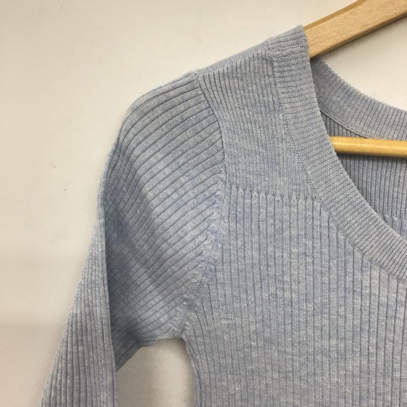 ファーファー FURFUR ワンピース ロングスカート RWN0221110 リブニットワンピース 半袖 メロウ ONE SIZE 無地 水色 / ライトブルー / レディース USED 古着 中古 10155548