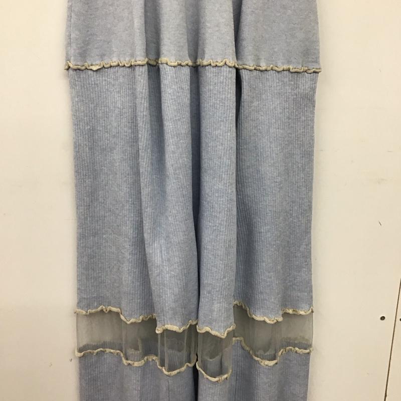 ファーファー FURFUR ワンピース ロングスカート RWN0221110 リブニットワンピース 半袖 メロウ ONE SIZE 無地 水色 / ライトブルー / レディース USED 古着 中古 10155548