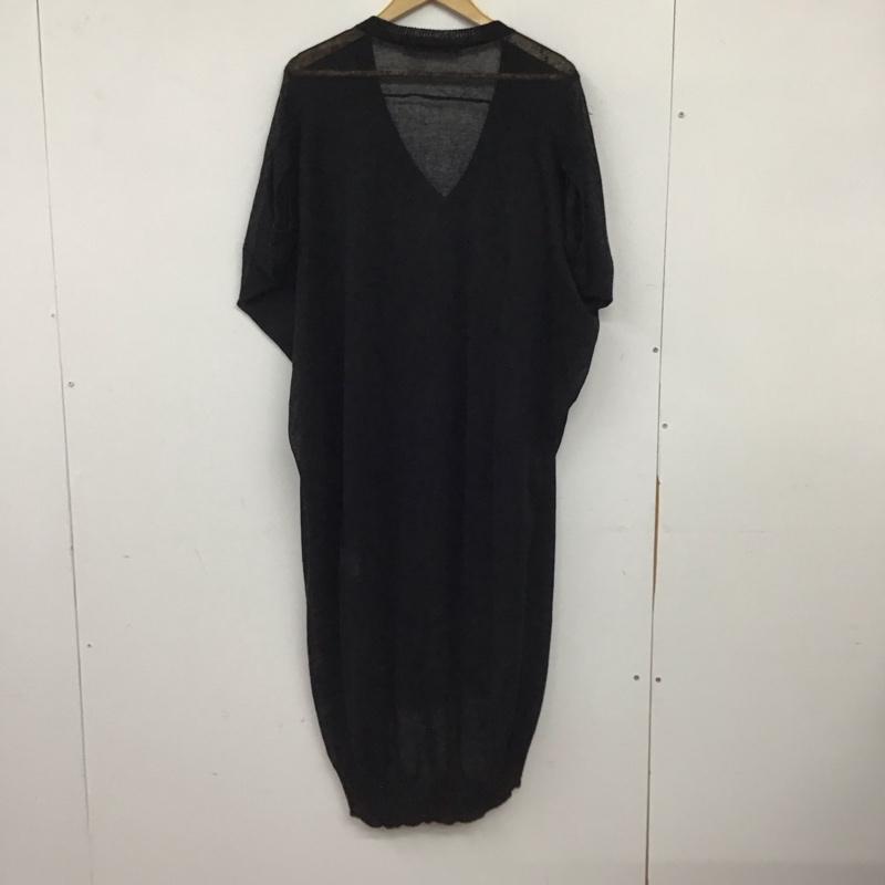 リミフゥ LIMI feu ワンピース ロングスカート LW-K21-360 Vネック ドルマンスリーブ ニットワンピース S 無地 黒 / ブラック / black レディース USED 古着 中古 10155549