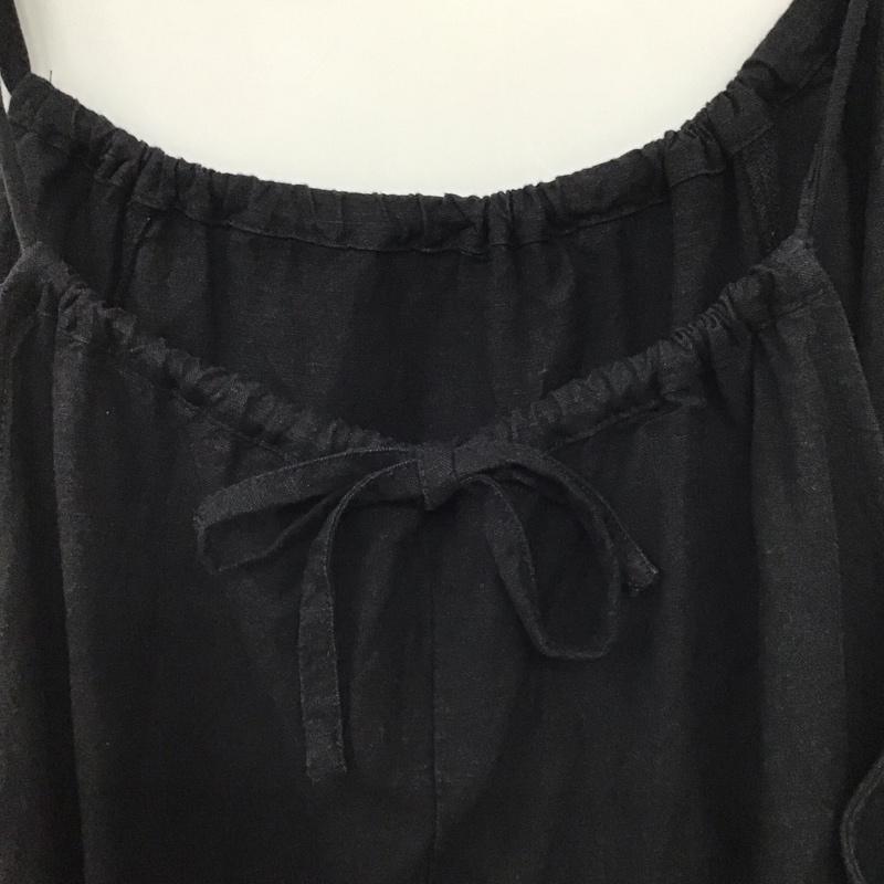 ひより HIYORI ワンピース ロングスカート tb-613370 キャミワンピース レーヨンリネン 無地 黒 / ブラック / black レディース USED 古着 中古 10155551