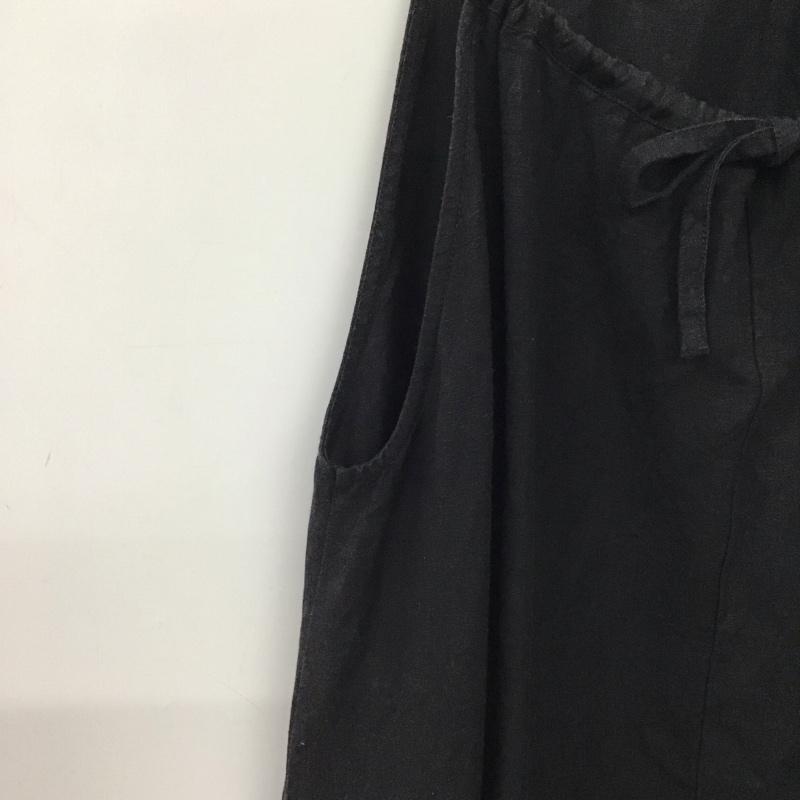 ひより HIYORI ワンピース ロングスカート tb-613370 キャミワンピース レーヨンリネン 無地 黒 / ブラック / black レディース USED 古着 中古 10155551
