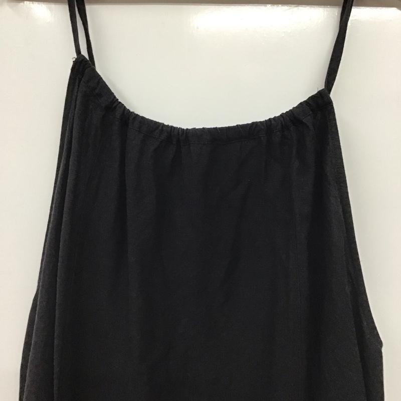 ひより HIYORI ワンピース ロングスカート tb-613370 キャミワンピース レーヨンリネン 無地 黒 / ブラック / black レディース USED 古着 中古 10155551