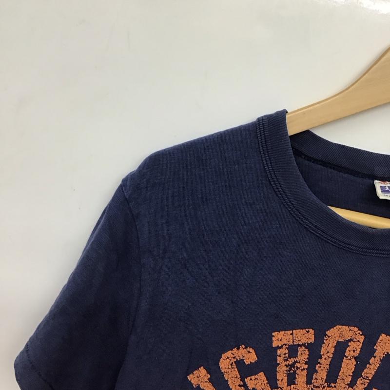 チャンピオン Champion Tシャツ 半袖 半袖カットソー プリントTシャツ クルーネックカットソー M ロゴ、文字 紺 / ネイビー / navy メンズ USED 古着 中古 10155552
