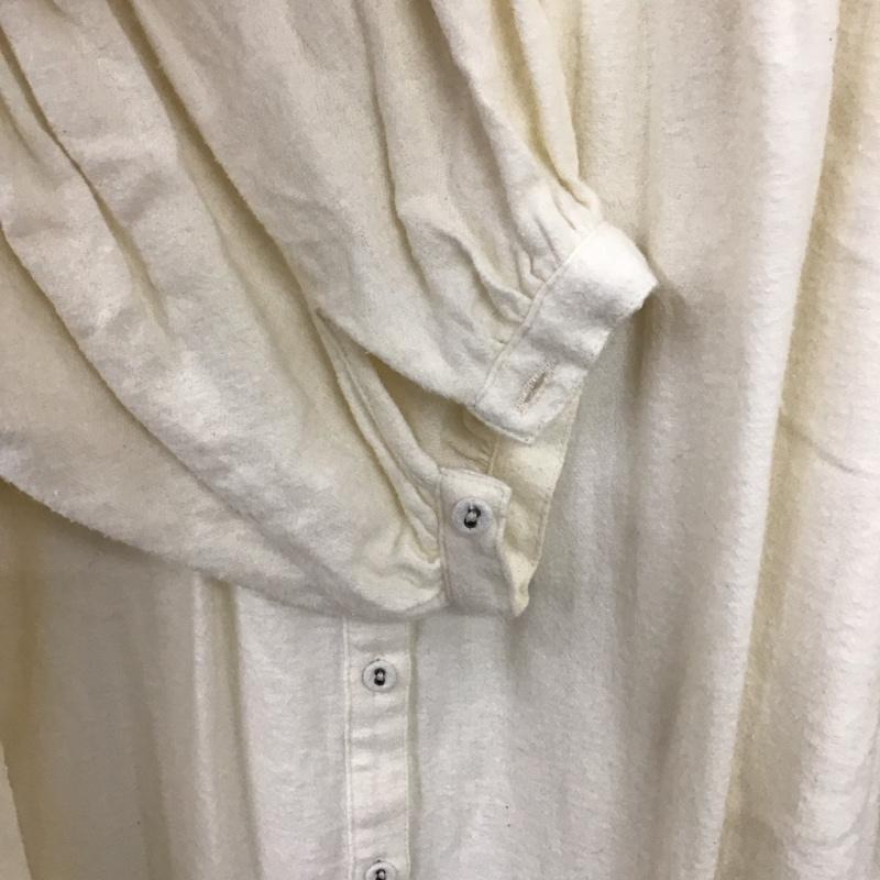 サマンサモスモス Samansa Mos2 ワンピース ロングスカート 1105318 ギャザーワンピース 長袖 ノーカラー 前開き FREE 無地 アイボリー / アイボリー / レディース USED 古着 中古 10155553