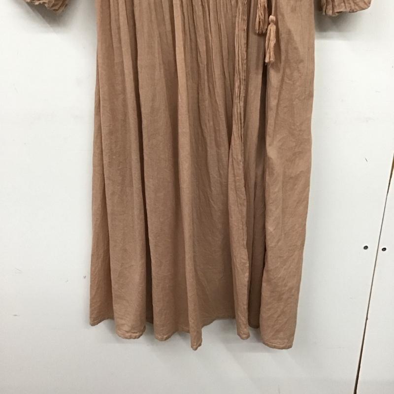 フリークスストア FREAK S STORE ワンピース ロングスカート 181-3125 カシュクールワンピース インド綿 長袖 FREE 無地 桃 / ピンク / pink レディース USED 古着 中古 10155558