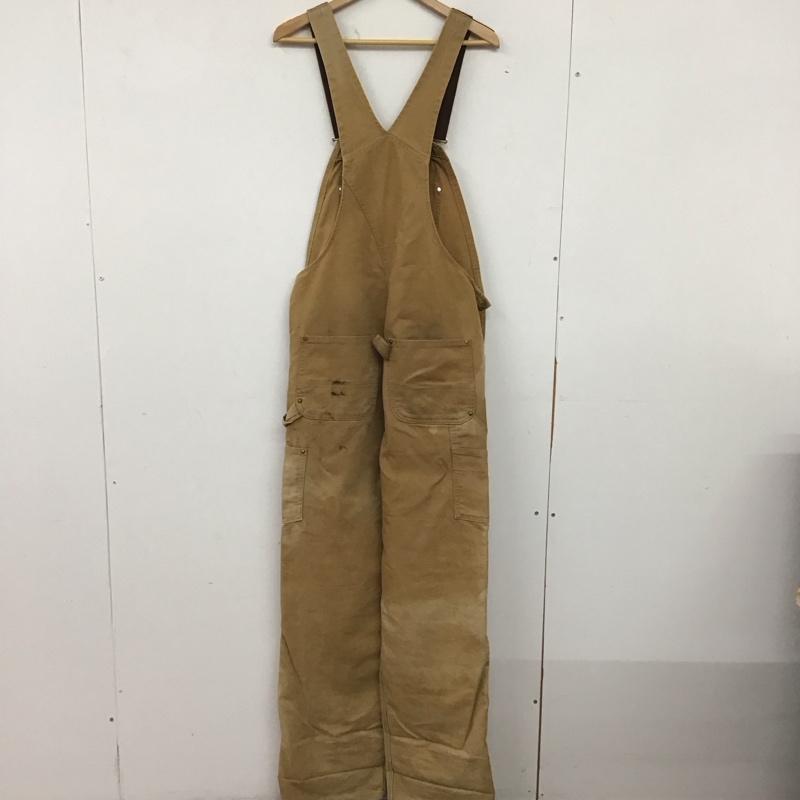 カーハート Carhartt サロペット・オーバーオール サロペット、オーバーオール R01 BIB OVERALL COTTON DUCK ロゴ、文字 茶 / ブラウン / brown メンズ USED 古着 中古 10155562