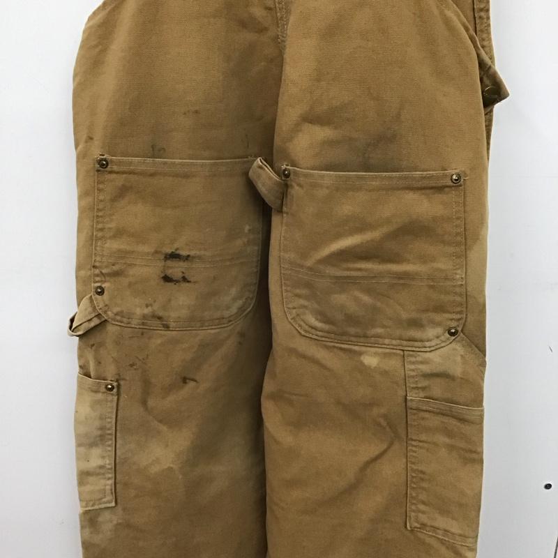 カーハート Carhartt サロペット・オーバーオール サロペット、オーバーオール R01 BIB OVERALL COTTON DUCK ロゴ、文字 茶 / ブラウン / brown メンズ USED 古着 中古 10155562