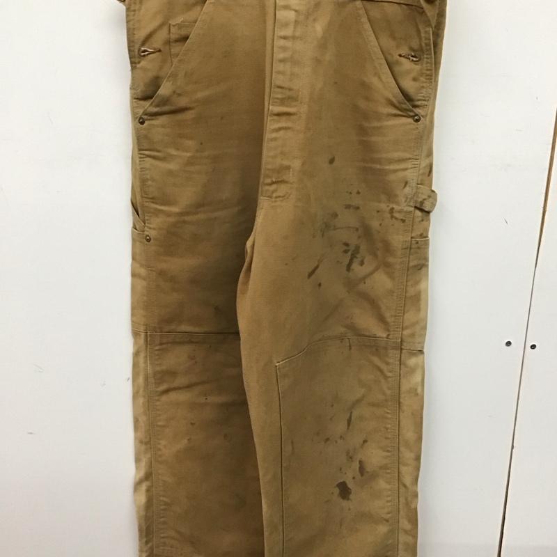 カーハート Carhartt サロペット・オーバーオール サロペット、オーバーオール R01 BIB OVERALL COTTON DUCK ロゴ、文字 茶 / ブラウン / brown メンズ USED 古着 中古 10155562