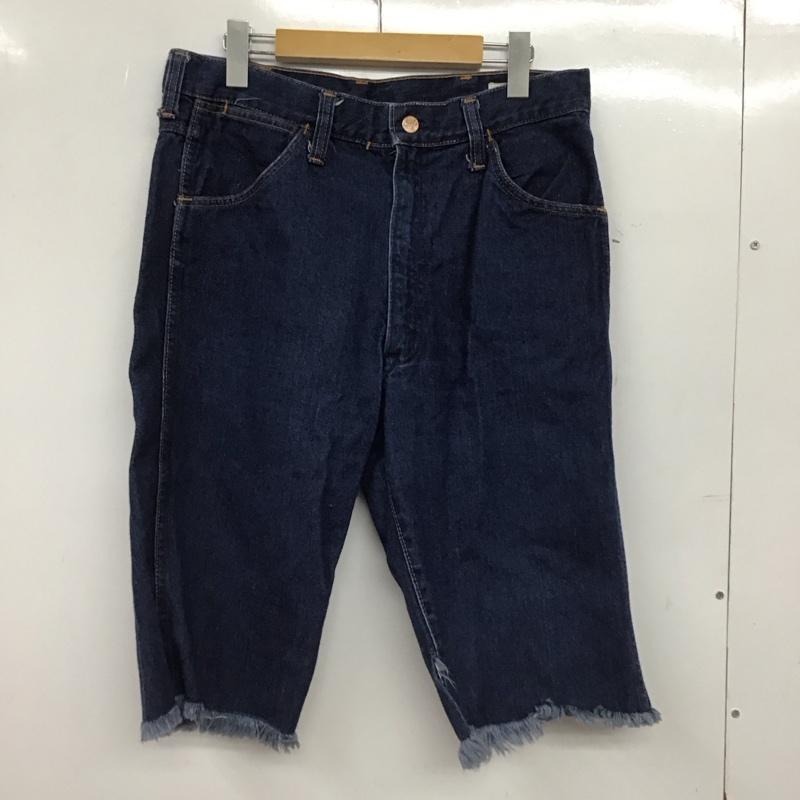 ラングラー Wrangler パンツ デニム、ジーンズ デニムショートパンツ ハーフパンツ カジュアルパンツ ストレッチ 34 無地 インディゴ / インディゴ / Indigo メンズ USED 古着 中古 10155570